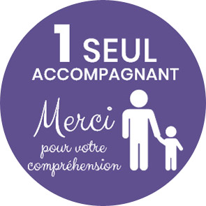 1 seul accompagnant autorisé en salle de soins